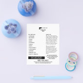 Druk op Wassen Voeg uw Logo toe Flyer (Enkel)