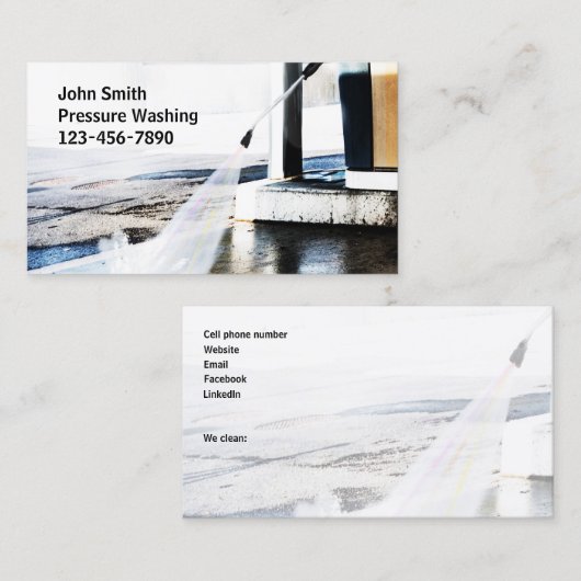 Druk op Wasverbinding maken met uw klant Visitekaartje (Voorkant / Achterkant)