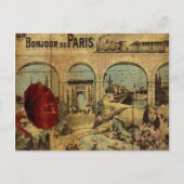 druk Parijs Briefkaart (Voorkant)
