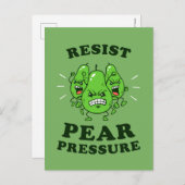 Druk peren weerstaan briefkaart (Voorkant / Achterkant)