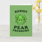 Druk peren weerstaan kaart (Gele Bloem)