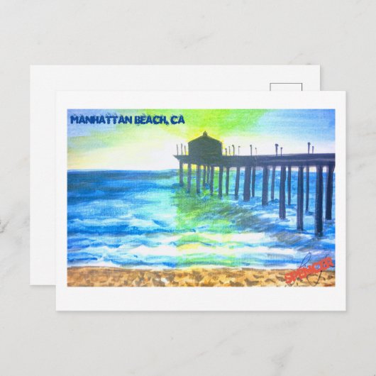 Druk pier briefkaart (Voorkant / Achterkant)