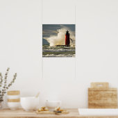 Druk pier poster (Keuken)