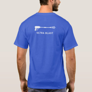 Druk Pistool waterverstuiver blauw T-shirt