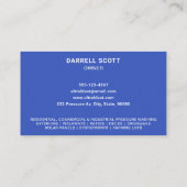 Druk Pistool waterverstuiver blauw Visitekaartje (Achterkant)