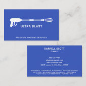 Druk Pistool waterverstuiver blauw Visitekaartje (Voorkant / Achterkant)