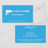 Druk Pistool waterverstuiver Blauwgroen Visitekaartje (Voorkant / Achterkant)