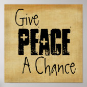 Druk Poster voor vrede en kans af (Voorkant)