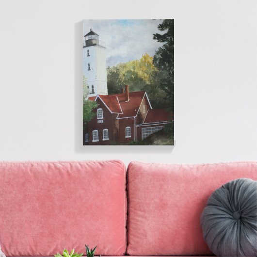 Druk presque Ilse Lighthouse Canvas (Insitu (Woonkamer))
