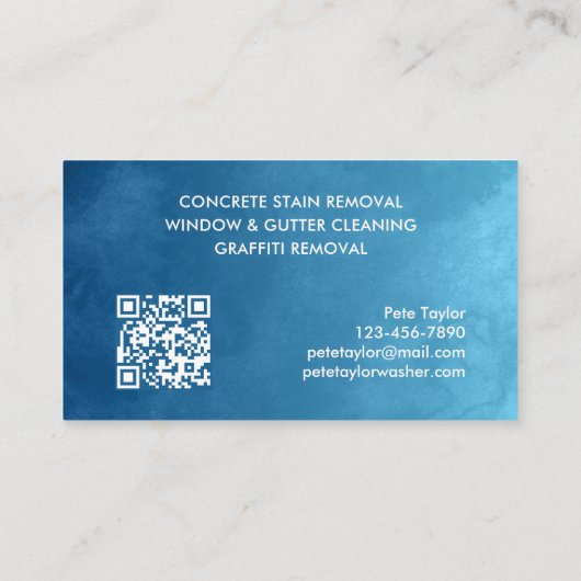 Druk raam wassen visitekaartje (Achterkant)