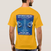 Druk (stroom) Sjabloon wassen en reinigen T-Shi T-shirt (Achterkant)