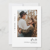 Druk uw Bedankt uit: Eenvoudig & Modern Fotohuweli (Voorkant)