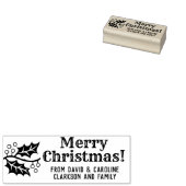 Druk uw eigen kerstcadeaubericht af Label Rubberstempel (Gestempeld)