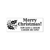 Druk uw eigen kerstcadeaubericht af Label Rubberstempel (Afrduk)