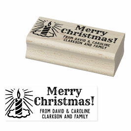 Druk uw eigen kerstcadeaubericht af Label Rubberstempel