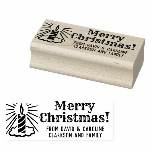 Druk uw eigen kerstcadeaubericht af Label Rubberstempel