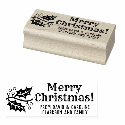 Druk uw eigen kerstcadeaubericht af Label Rubberstempel