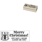 Druk uw eigen kerstcadeaubericht af Label Rubberstempel (Gestempeld)