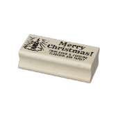 Druk uw eigen kerstcadeaubericht af Label Rubberstempel (Stempel)