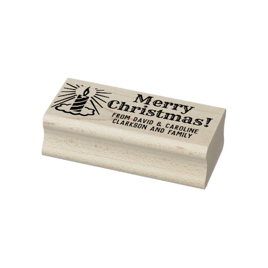 Druk uw eigen kerstcadeaubericht af Label Rubberstempel (Stempel)