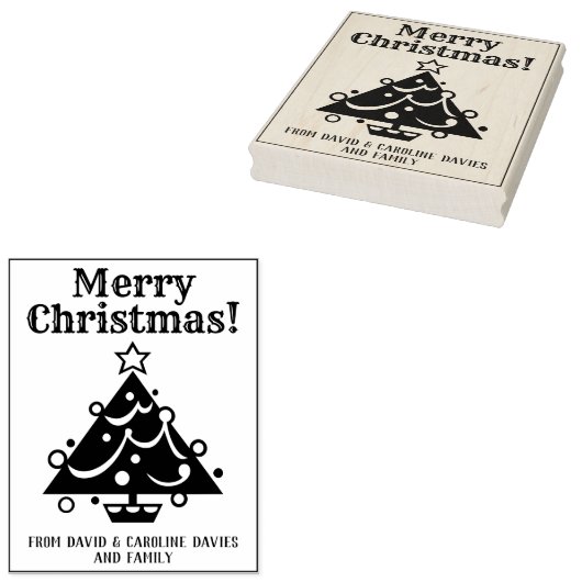 Druk uw eigen kerstkaarten af rubberstempel (Gestempeld)