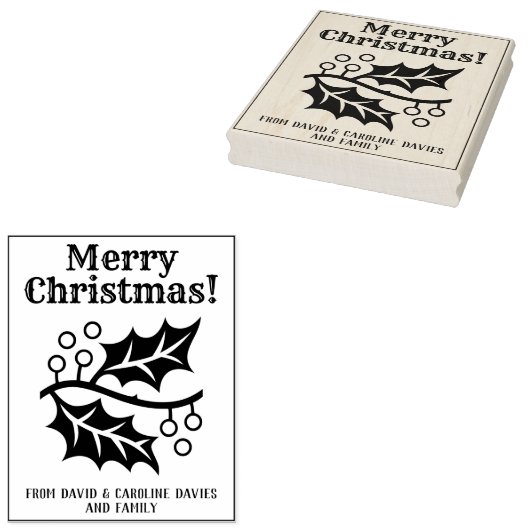 Druk uw eigen kerstkaarten af rubberstempel (Gestempeld)