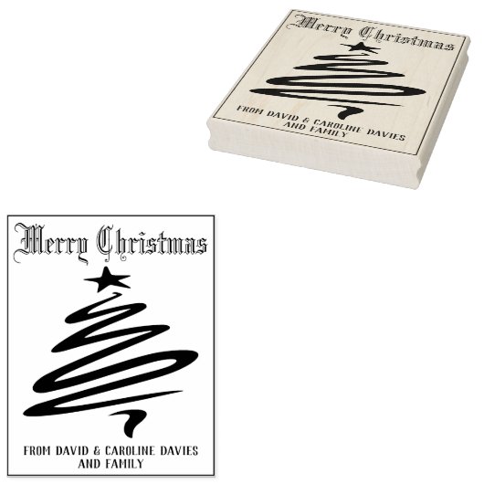 Druk uw eigen kerstkaarten af rubberstempel (Gestempeld)