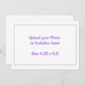 Druk uw eigen uitnodigingen af - formaat 4,25 x 6, (Voorkant / Achterkant)
