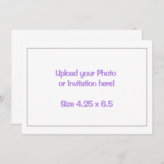 Druk uw eigen uitnodigingen af - formaat 4,25 x 6, (Voorkant / Achterkant)