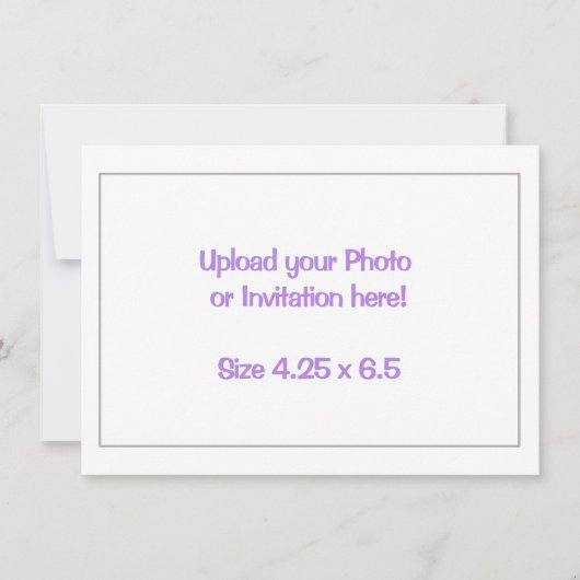 Druk uw eigen uitnodigingen af - formaat 4,25 x 6, (Voorkant)