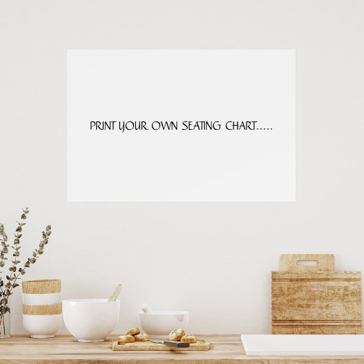 DRUK UW EIGEN VERZITTINGSKAART AF POSTER (Keuken)