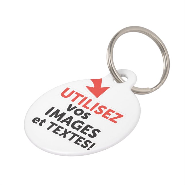 Druk uw Franse DIY-ontwerpers online af Huisdierpenning (Zijkant)