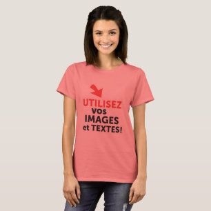 Druk uw ontwerpen online DIY in het Nederlands T-shirt