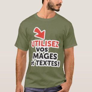 Druk uw ontwerpen online DIY in het Nederlands T-shirt