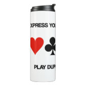 Druk uw Rationele zij Spel Duplicate Brug uit Thermosbeker (Gedraaid links)