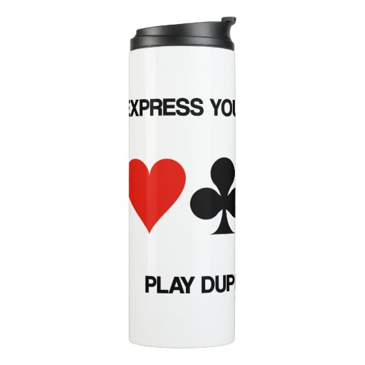 Druk uw Rationele zij Spel Duplicate Brug uit Thermosbeker (Gedraaid links)