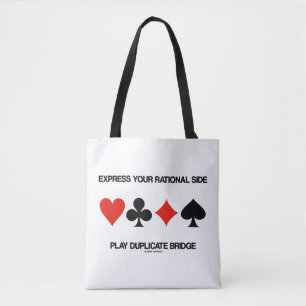 Druk uw Rationele zij Spel Duplicate Brug uit Tote Bag