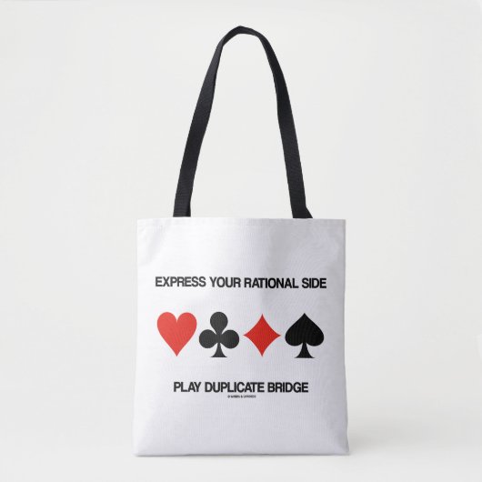 Druk uw Rationele zij Spel Duplicate Brug uit Tote Bag (Voorkant)