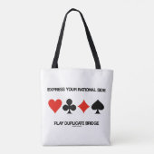 Druk uw Rationele zij Spel Duplicate Brug uit Tote Bag (Achterkant)