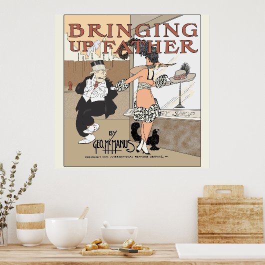 Druk vaderreeks 3 omhoog poster (Keuken)