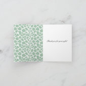 Druk van de Giraffe van de munt dankt de Groene u Bedankkaart (Binnen)