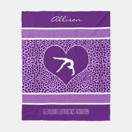 Druk van de Jachtluipaard van de gymnastiek de Fleece Deken (Voorkant)