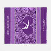 Druk van de Jachtluipaard van de gymnastiek de Fleece Deken (Voorkant (Horizontaal))