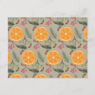 Druk van de Kroon van Kerstmis de Oranje Feestdagenkaart