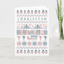 Druk van de Sweater van Charleston de Lelijke Feestdagen Kaart
