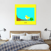 Druk van het Canvas van de goedemorgen de Gele Afdruk (Insitu (Slaapkamer))