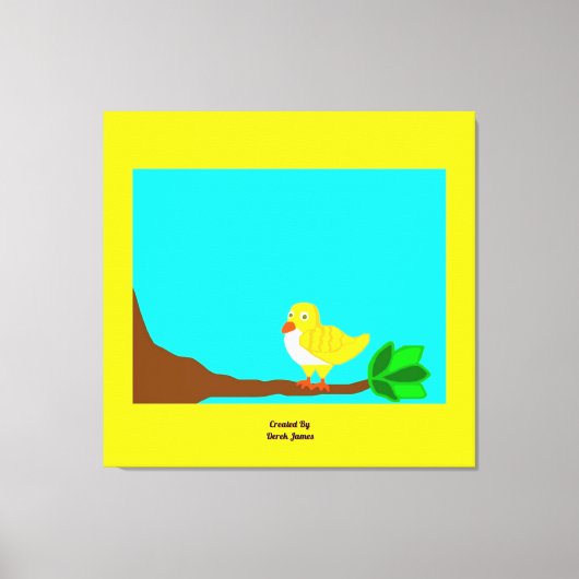 Druk van het Canvas van de goedemorgen de Gele Afdruk (Voorkant)