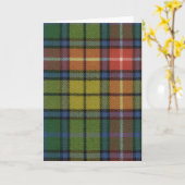 Druk van het Geruite Schotse wollen stof van Kaart (Gele Bloem)