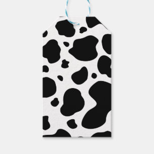 Druk van het Patroon van de Vlekken van de koe de Cadeaulabel