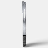 Druk van staal en zwart leder Case-Mate iPhone case (Achterkant / Links)